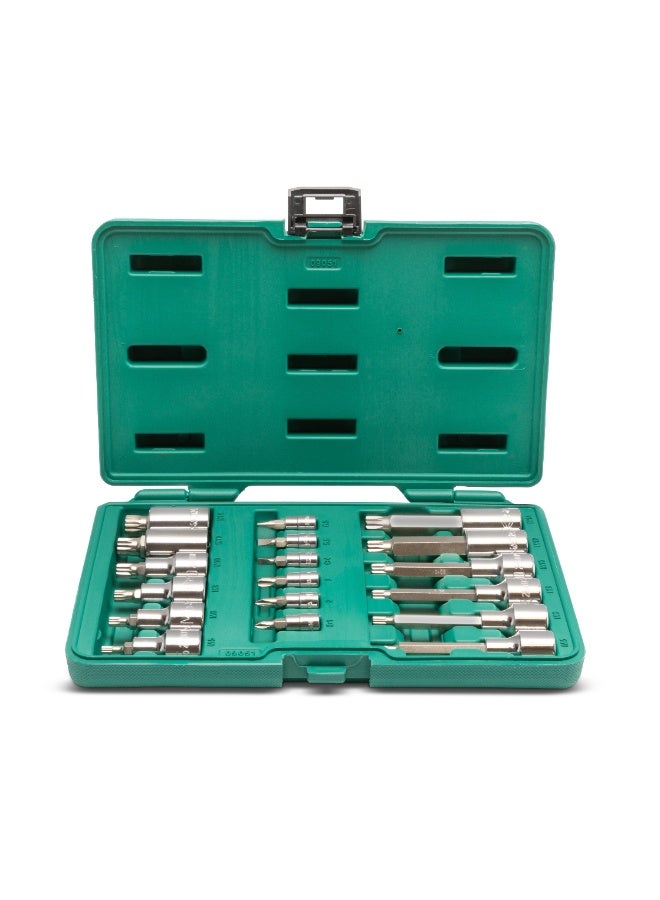 SATA ST09051SJ 18-Piece 1/4" and 1/2" Drive Bit Socket Set - Image 2